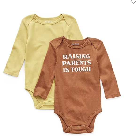 OKIE DOKIE BABY BOY 2PC LONG SLEEVE BODYSUIT SIZE 6M  #K93 - Picture 1 of 2